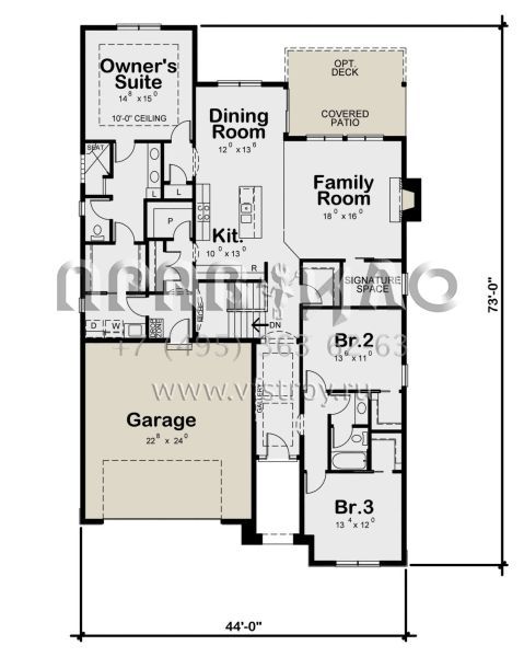 Проект одноэтажного дома с гаражом на две машины в прибрежном стиле S5-193 (402-01666)