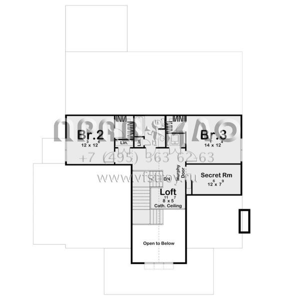 Проект двухэтажного дома с гаражом на две машины в американском стиле S5-264 (963-00746)
