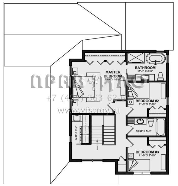 Проект одноэтажного дома с гаражом на одну машину в стиле Ранчо S5-178 (034-01311)