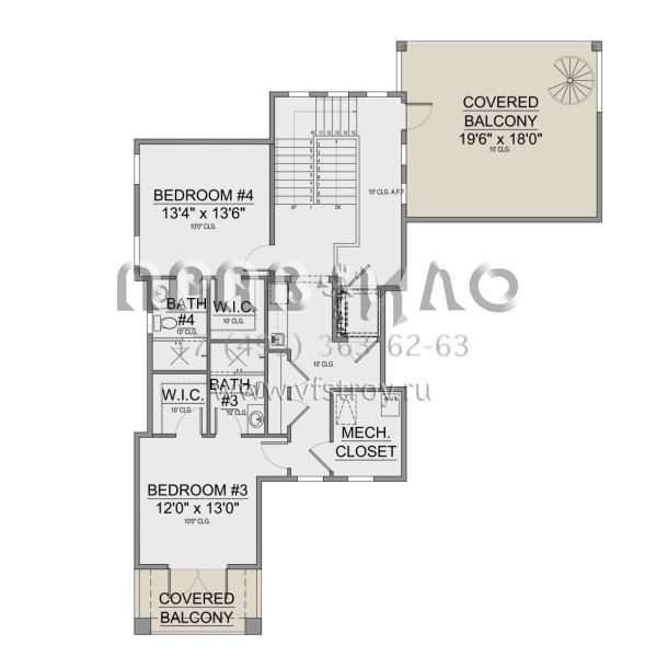 Проект двухэтажного дома с гаражом на три и более машин в современном стиле S5-399 (5565-00106)