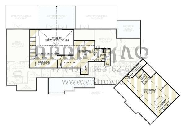 Проект одноэтажного дома с гаражом на три и более машин в американском стиле S5-236 (4195-00059)