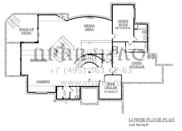 Проект двухэтажного дома с гаражом на три и более машин в современном стиле S5-561 (5631-00017)