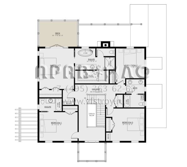 Проект двухэтажного дома с гаражом на две машины в стиле Особняк S5-337 (8937-00041)