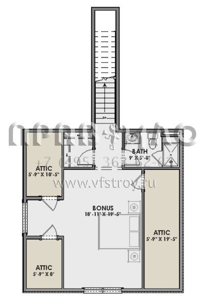 Проект одноэтажного дома с гаражом на две машины в стиле Ранчо S5-241 (425-00004)
