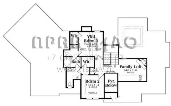 Проект двухэтажного дома с гаражом на две машины в американском стиле S5-263 (009-00263)