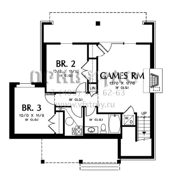 Проект одноэтажного дома без гаража в стиле Шале S5-131 (2559-00103)