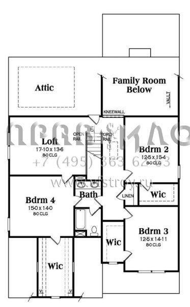 Проект двухэтажного дома с гаражом на две машины в стиле Ранчо S5-280 (009-00250)