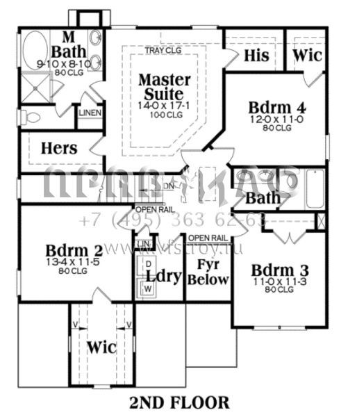 Проект двухэтажного дома с гаражом на две машины в американском стиле S5-207 (009-00046)