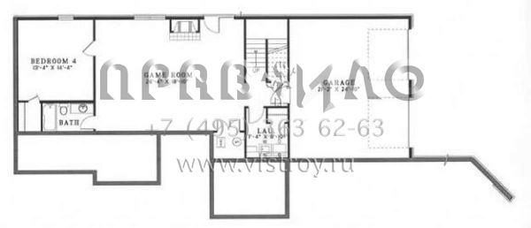 Проект двухэтажного дома с гаражом на две машины в стиле Ранчо S5-284 (110-00287)