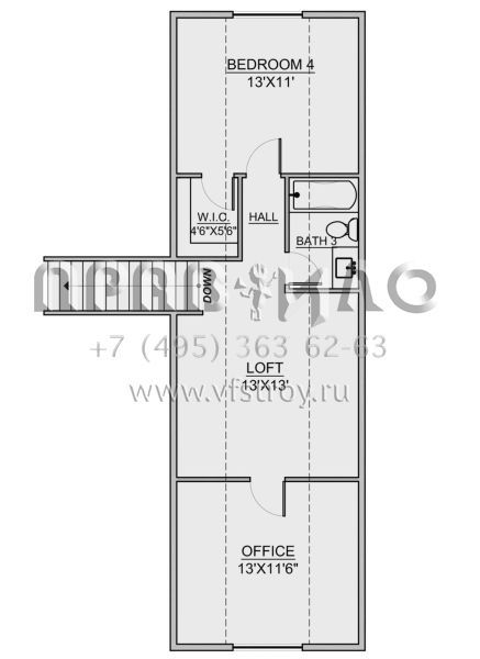 Проект одноэтажного дома с гаражом на две машины в скандинавском стиле S5-271 (7306-00001)
