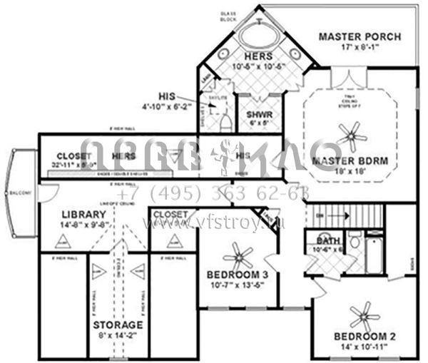 Проект двухэтажного дома с гаражом на три и более машин в американском стиле S5-246 (036-00226)