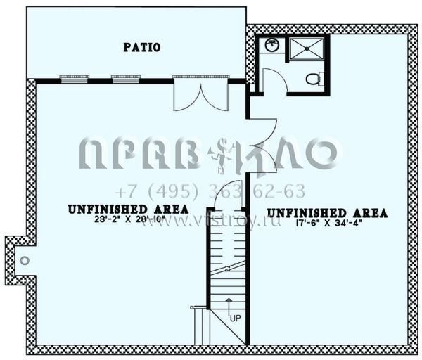 Проект двухэтажного дома без гаража в стиле Ранчо S5-164 (110-01077)
