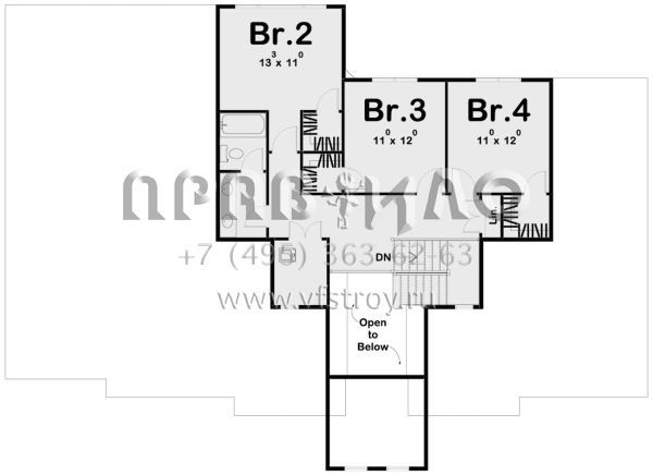 Проект двухэтажного дома с гаражом на три и более машин в прибрежном стиле S5-235 (963-00150)