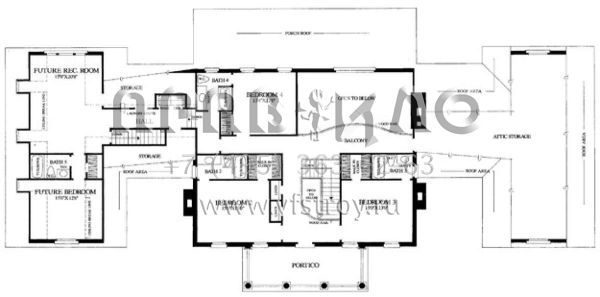 Проект двухэтажного дома с гаражом на три и более машин в стиле Особняк S5-464 (7922-00193)