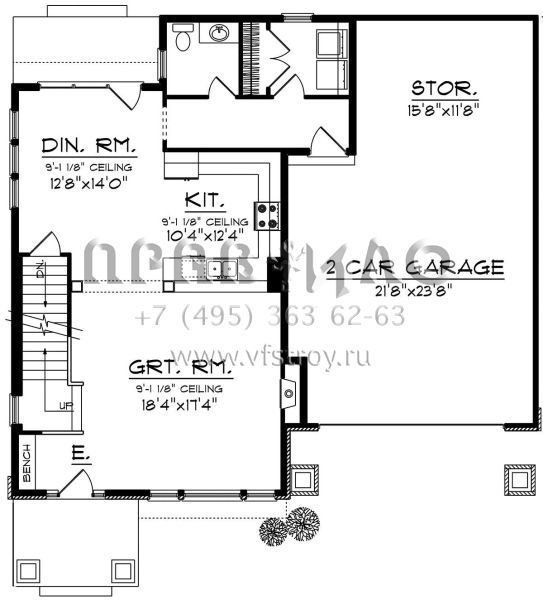 Проект двухэтажного дома с гаражом на две машины в скандинавском стиле S5-174 (1020-00170)