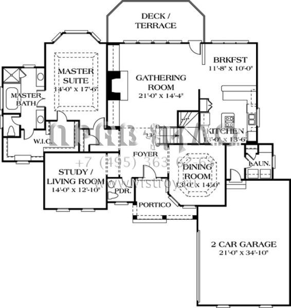 Проект двухэтажного дома с гаражом на две машины в современном стиле S5-297 (3323-00283)