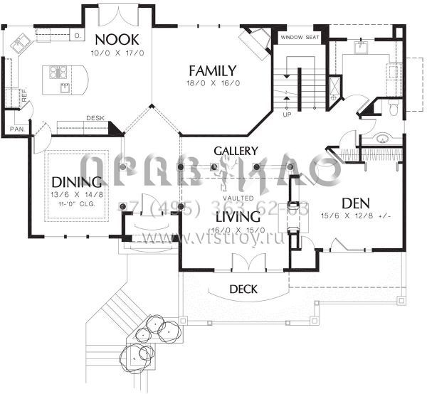 Проект двухэтажного дома с гаражом на три машины в цокольном этаже S5-320 (2559-00507)