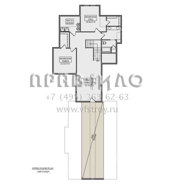 Проект двухэтажного дома с гаражом на три и более машин в современном стиле S5-349 (5631-00226)