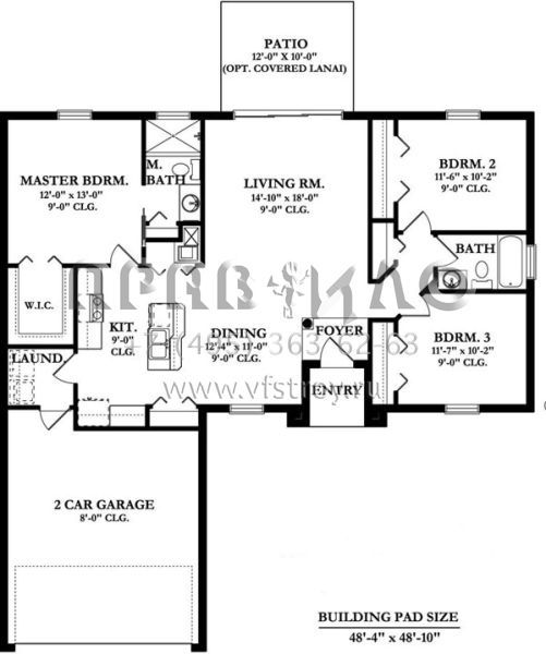 Проект одноэтажного дома с гаражом на две машины в современном стиле S5-122 (3978-00025)