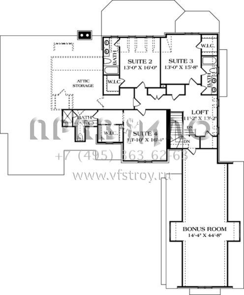 Проект двухэтажного дома с гаражом на три и более машин в английском стиле S5-410 (3323-00448)