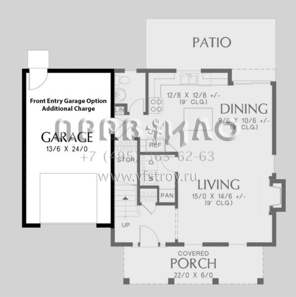 Проект двухэтажного дома без гаража в современном стиле S5-130 (2559-00849)