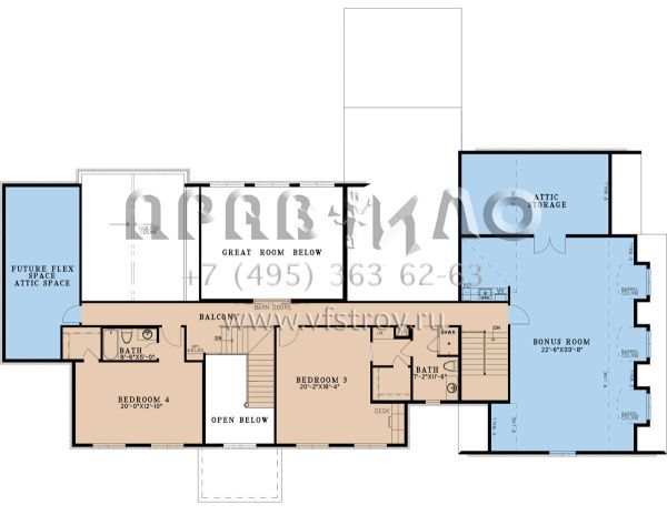 Проект двухэтажного дома с гаражом на три и более машин в английском стиле S5-448 (8318-00320)