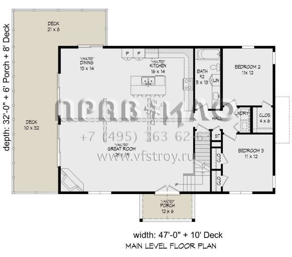 Проект двухэтажного дома без гаража в стиле Шале S5-182 (940-00545)