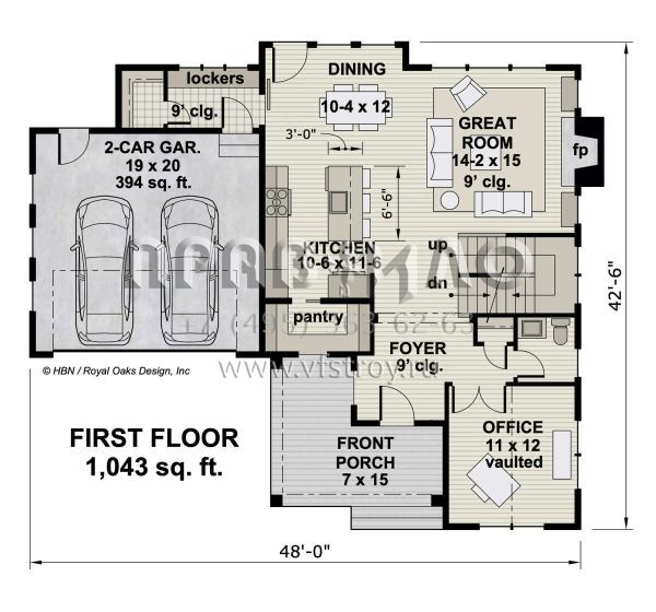 Проект двухэтажного дома с гаражом на две машины в современном стиле S5-201 (098-00366)