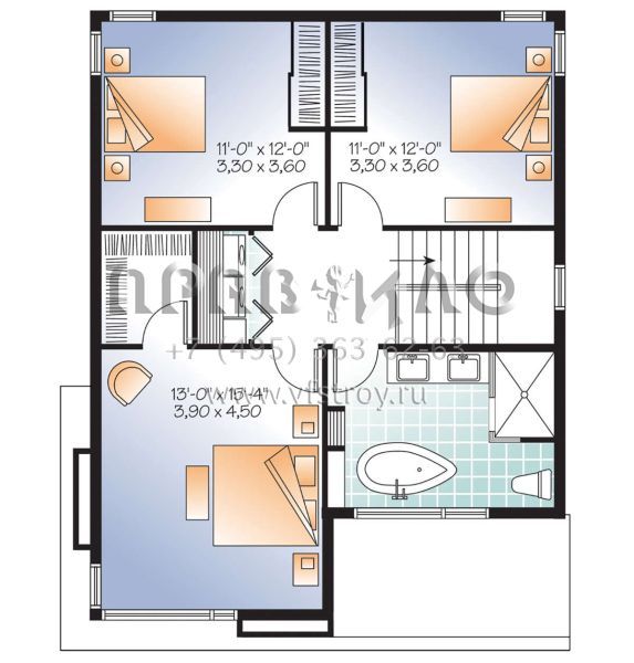 Проект одноэтажного дома без гаража в современном стиле S5-172 (034-01185)