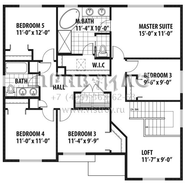 Проект двухэтажного дома с гаражом на три и более машин в скандинавском стиле S5-197 (9488-00018)