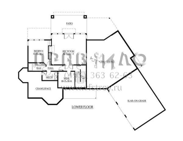 Проект двухэтажного дома с гаражом на три и более машин в современном стиле S5-460 (341-00286)