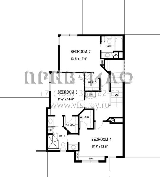 Проект двухэтажного дома с гаражом на три и более машин в американском стиле S5-472 (036-00211)