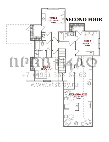 Проект двухэтажного дома с гаражом на две машины в английском стиле S5-289 (1070-00114)