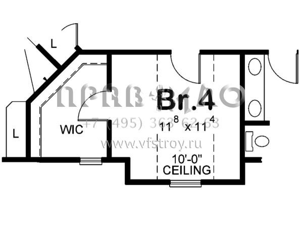 Проект двухэтажного дома с гаражом на три и более машин в американском стиле S5-262 (402-01607)