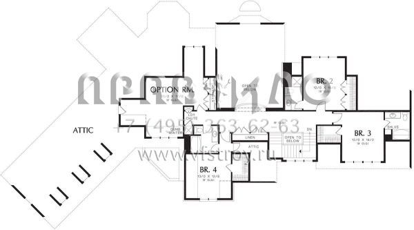 Проект двухэтажного дома с гаражом на три и более машин в английском стиле S5-459 (2559-00605)