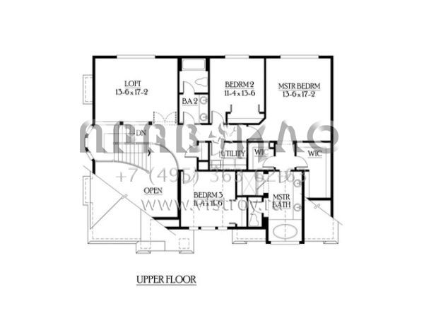 Проект двухэтажного дома с гаражом на три и более машин в английском стиле S5-246 (341-00070)