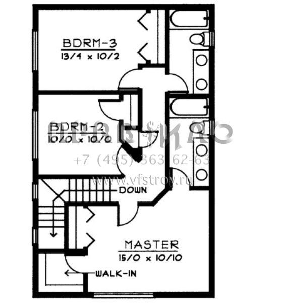Проект двухэтажного дома с гаражом на две машины в американском стиле S5-147 (692-00094)