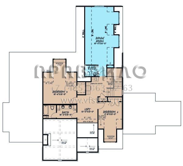 Проект двухэтажного дома с гаражом на две машины в английском стиле S5-335 (8318-00193)