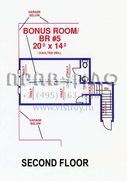 Проект одноэтажного дома с гаражом на три и более машин в стиле Ранчо S5-303 (4766-00104)