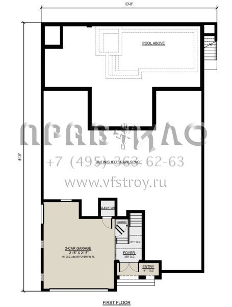 Проект трехэтажного дома с гаражом на две машины в современном стиле S5-344 (5565-00078)