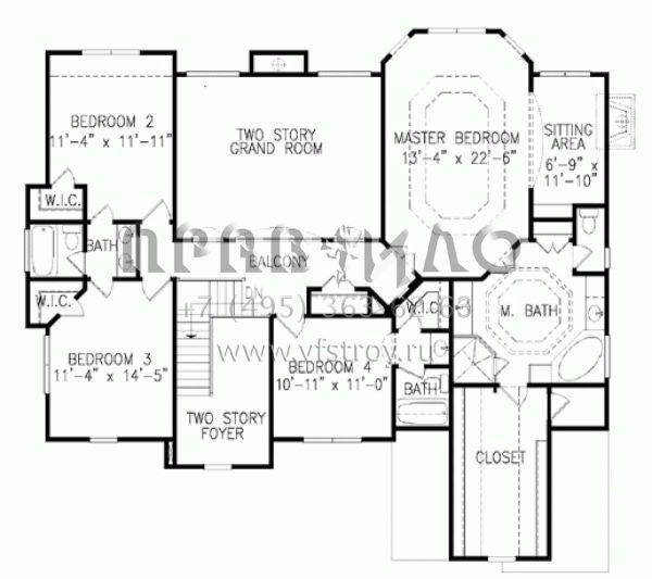 Проект двухэтажного дома с гаражом на две машины в стиле Ранчо S5-284 (699-00060)