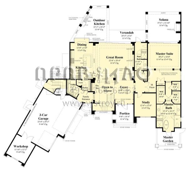 Проект двухэтажного дома с гаражом на три и более машин в современном стиле S5-433 (8436-00125)