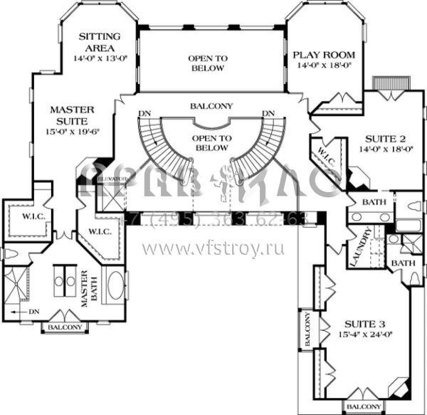 Проект двухэтажного дома с гаражом на три и более машин в современном стиле S5-750 (3323-00515)