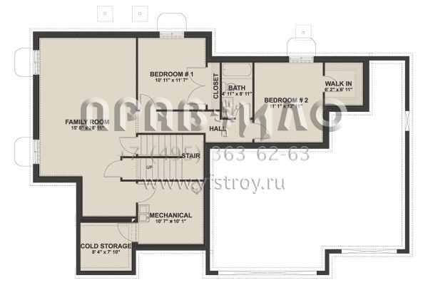 Проект двухэтажного дома с гаражом на три и более машин в современном стиле S5-237 (2802-00106)