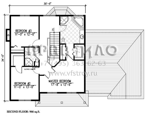 Проект двухэтажного дома с гаражом на две машины в стиле Ранчо S5-181 (1785-00129)