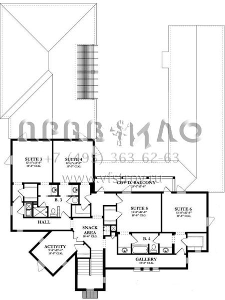Проект двухэтажного дома с гаражом на три и более машин в прибрежном стиле S5-415 (3978-00009)