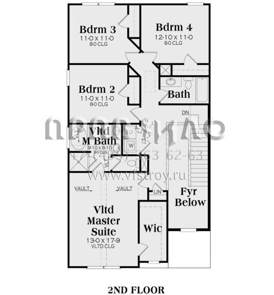 Проект двухэтажного дома с гаражом на две машины в стиле Ранчо S5-186 (009-00229)