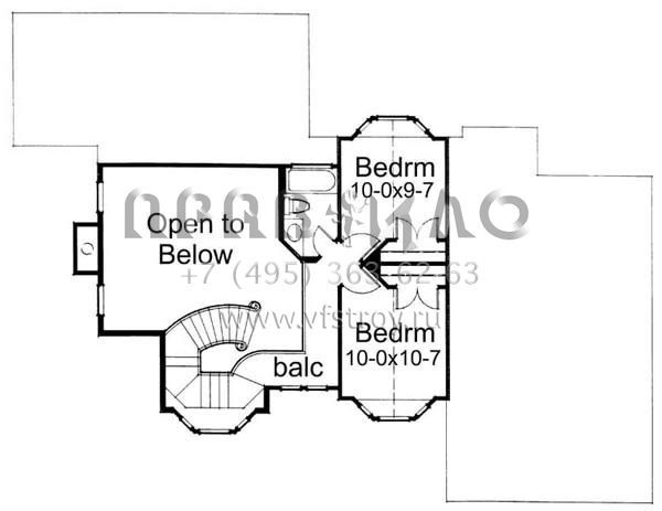Проект двухэтажного дома с гаражом на две машины в стиле Ранчо S5-164 (9401-00042)