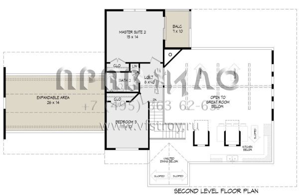 Проект двухэтажного дома с гаражом на две машины в стиле Ранчо S5-197 (940-00191)