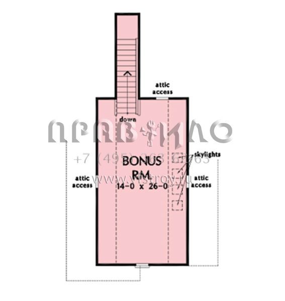 Проект одноэтажного дома с гаражом на две машины в стиле Ранчо S5-231 (2865-00299)